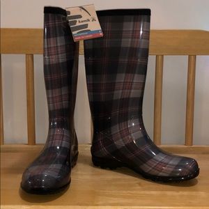 Plaid Rain Boots